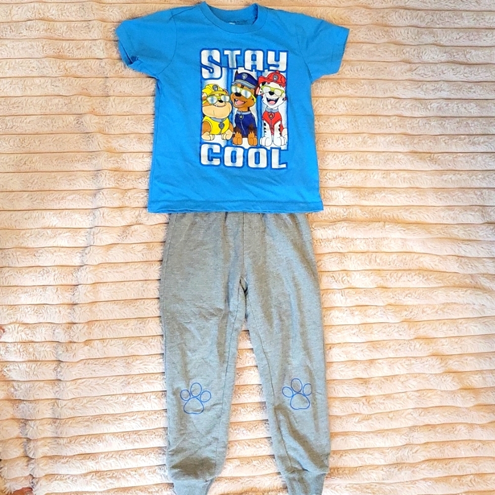 Paw Patrol, size 5 blue and Grey pajamas